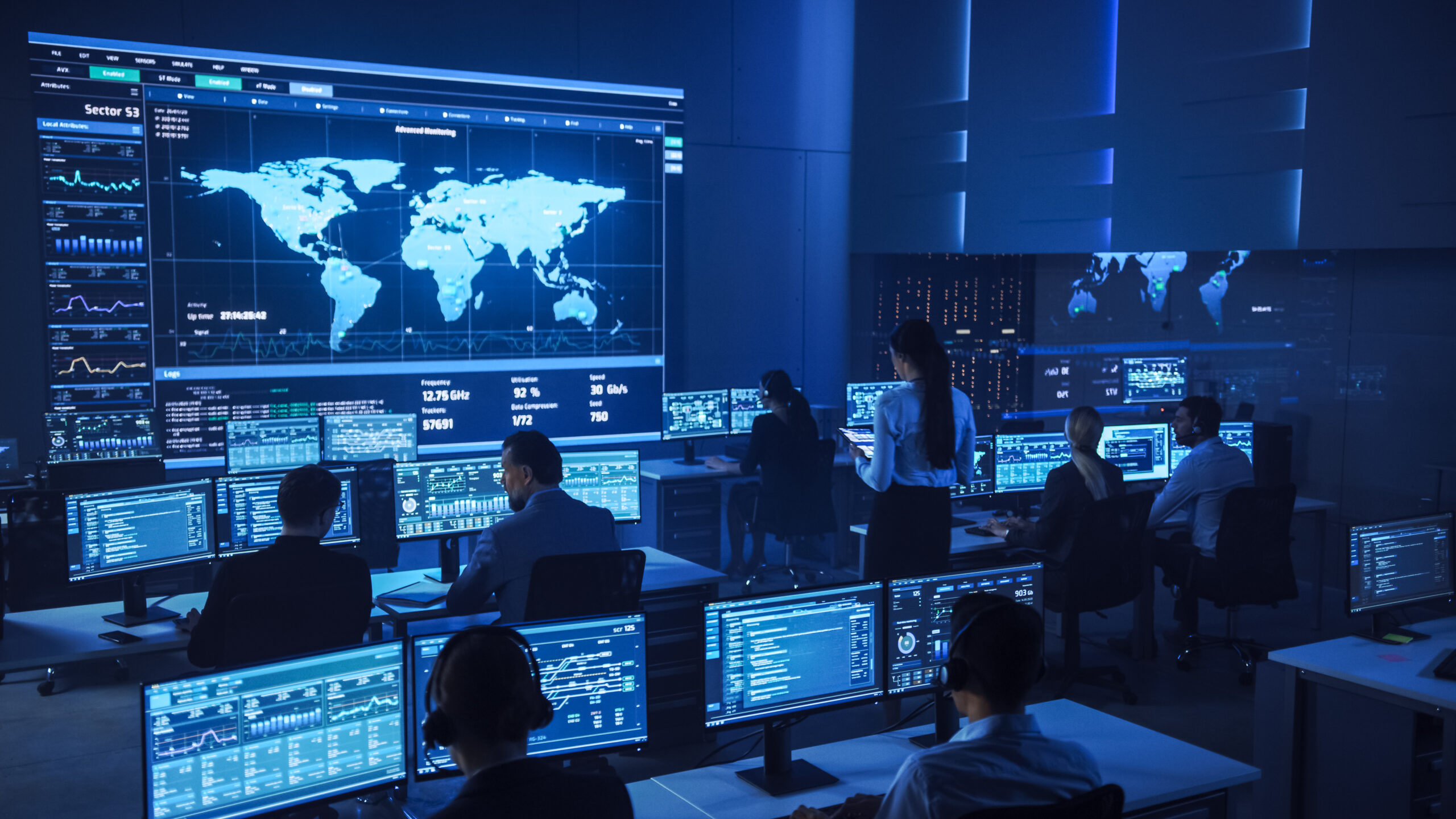 High-tech control room